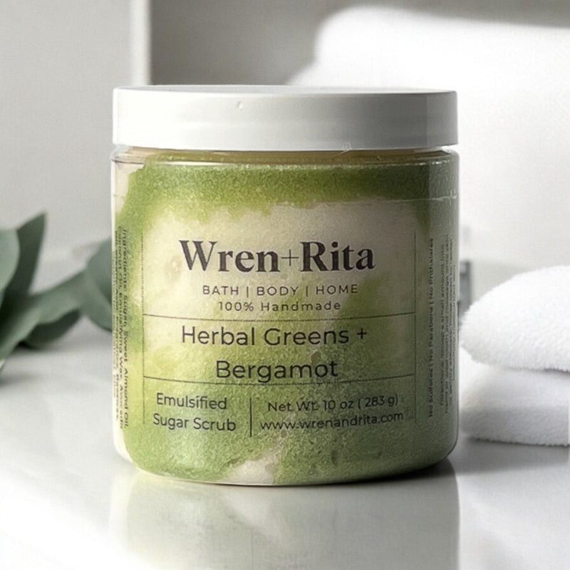 Herbal Greens + Bergamot Emulsified Sugar Scrub