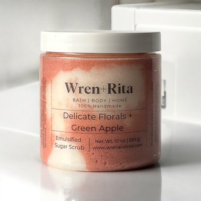 Delicate Florals + Green Apple Emulsified Sugar Scrub