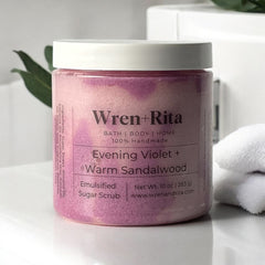 Evening Violet + Warm Sandalwood Emulsified Sugar Scrub
