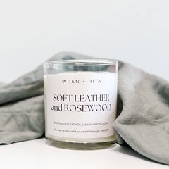Soft Leather and Rosewood - Soy Wax Candle