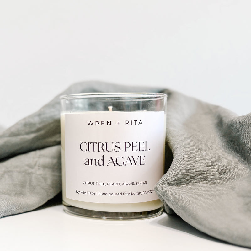 Citrus Peel and Agave - Soy Wax Candle