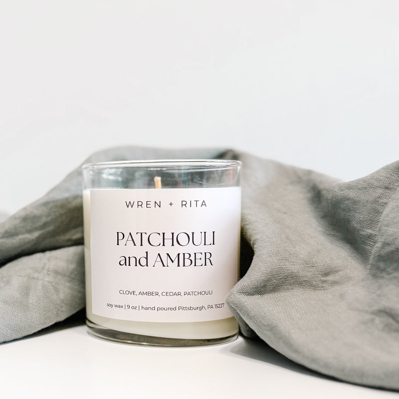 Patchouli and Amber - Soy Wax Candle