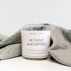 Sea Salt and Jasmine- Soy Wax Candle