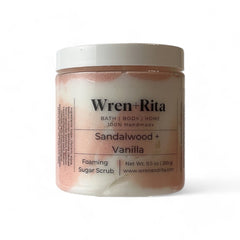 Sandalwood + Vanilla Foaming Sugar Scrub